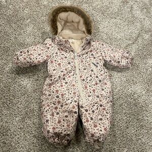 H&M floral snow suit 9m